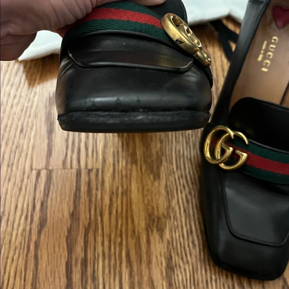 Gucci Black Leather Peyton Loafer Pumps - Picture 6 of 16